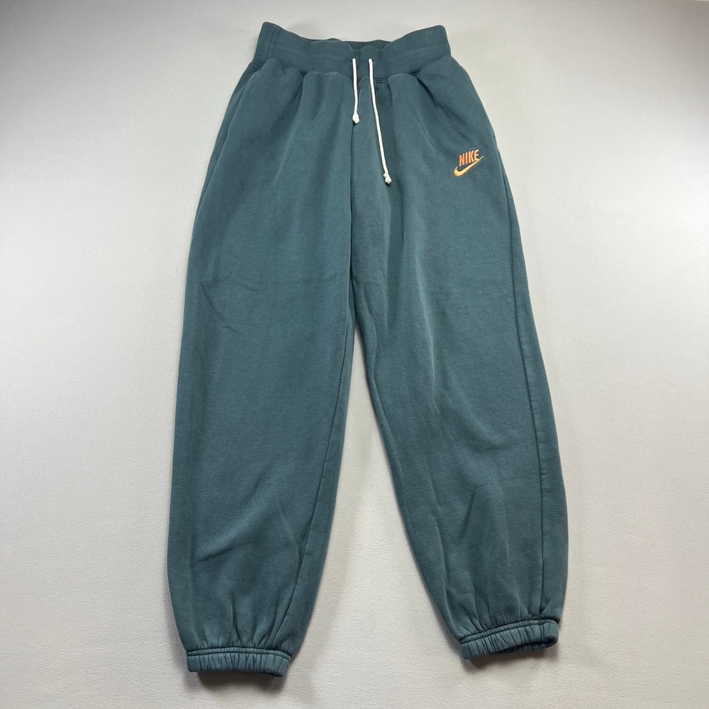 Nike Sweat Jogger Pants Womens Small Deep Jungle High Waisted Cotton Athleisure